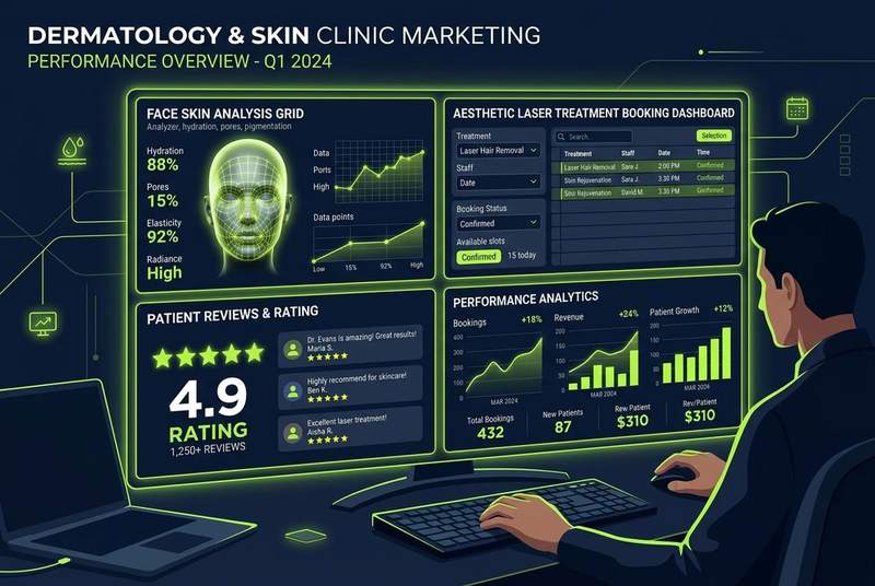 Dermatology Clinic Marketing Process & Workflow Map - Raiseque