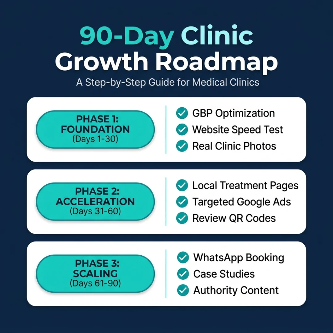 90 day clinic growth roadmap checklist for private doctors in Kolkata