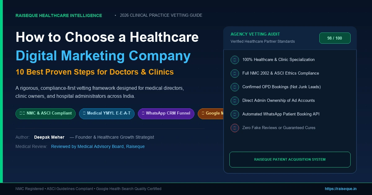 How to Choose a Healthcare Digital Marketing Company in India (2026 Checklist)